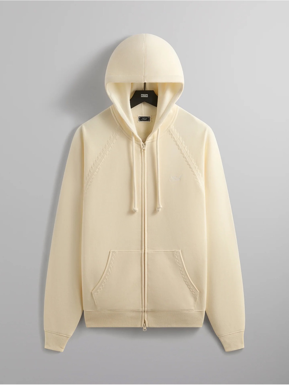 Kith Cream Zip-Up Hooded Sweater